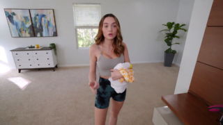 I hid in my stepsister’s bubble bath and I got my cock stuffed in my little pussy…